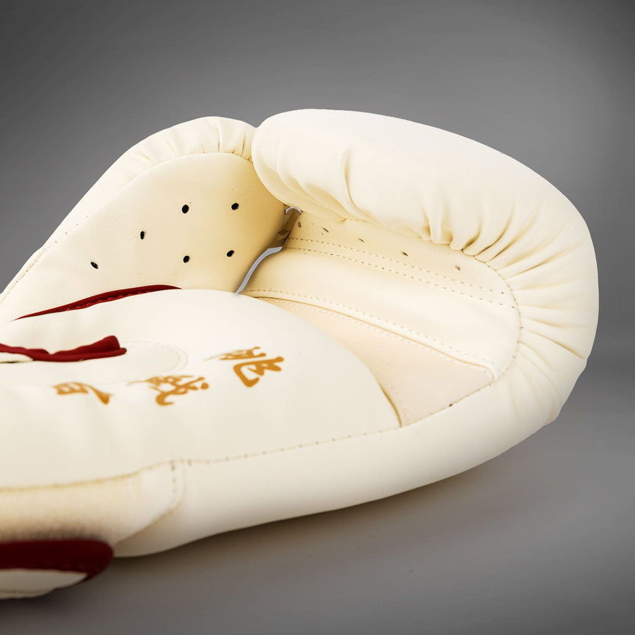 Venum Serpenti Boxing Gloves - Ivory/Burgundy — product view 4