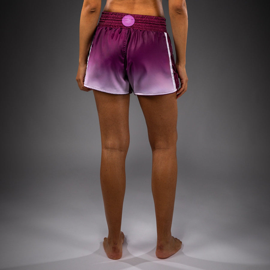Venum Iris Muay Thai Shorts - Plum/white — product view 2
