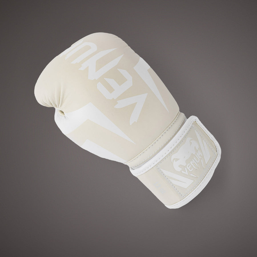 Venum Elite Boxing Gloves - White/Ivory — product view 4