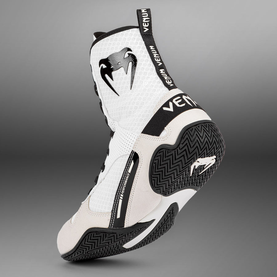 Venum Elite Boxing Shoes - White/Black — product view 9