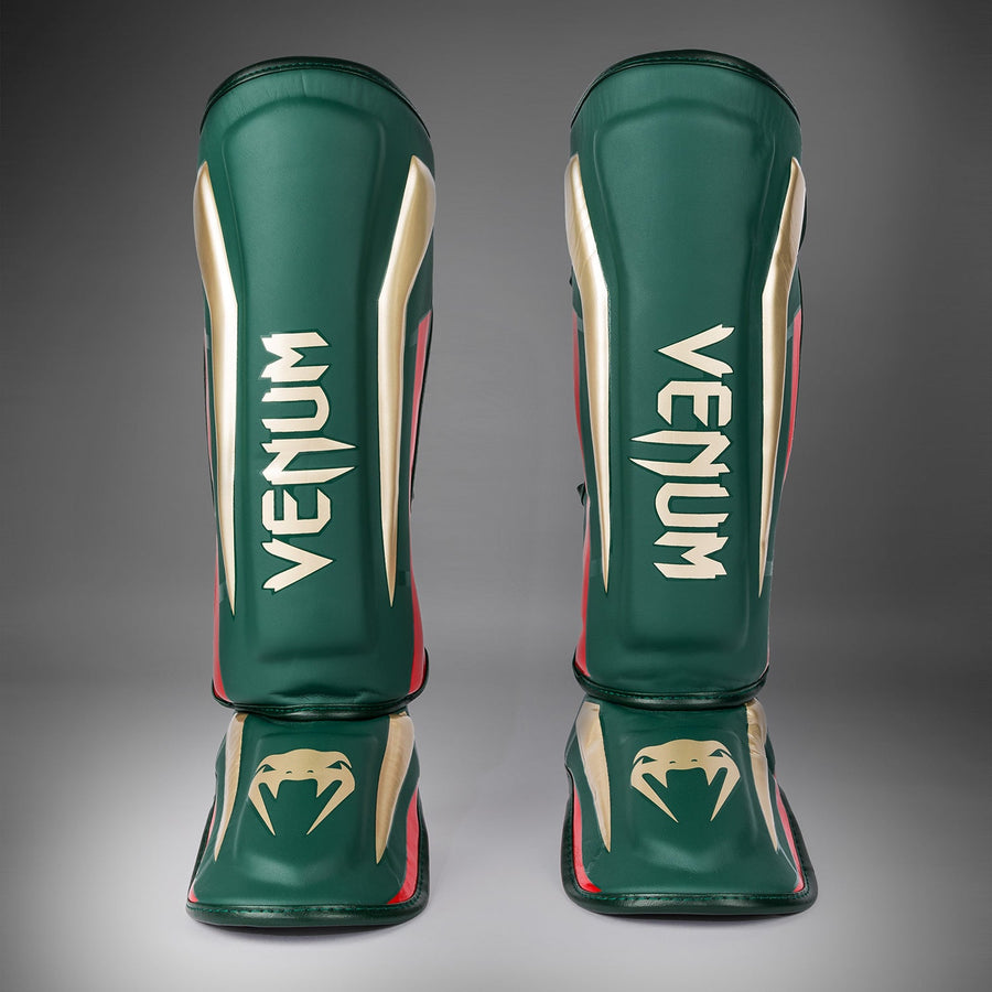 Venum Elite Shin Guards - Special Edition - Green