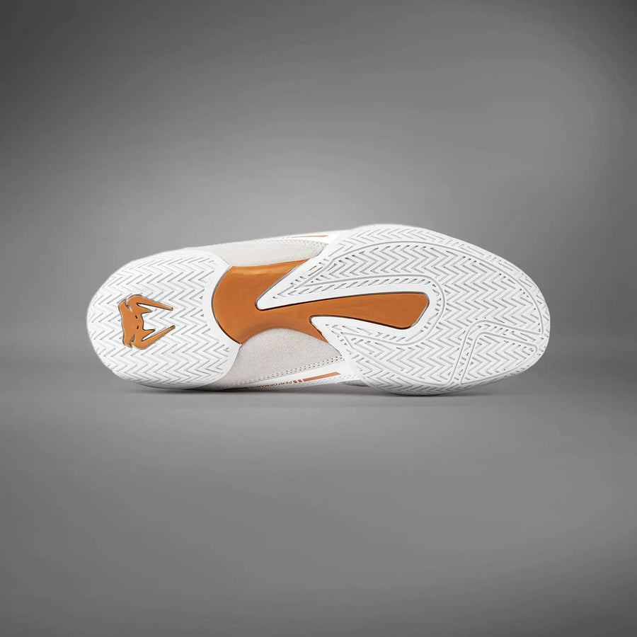 Venum Elite Boxing Shoes - White/Gold side view