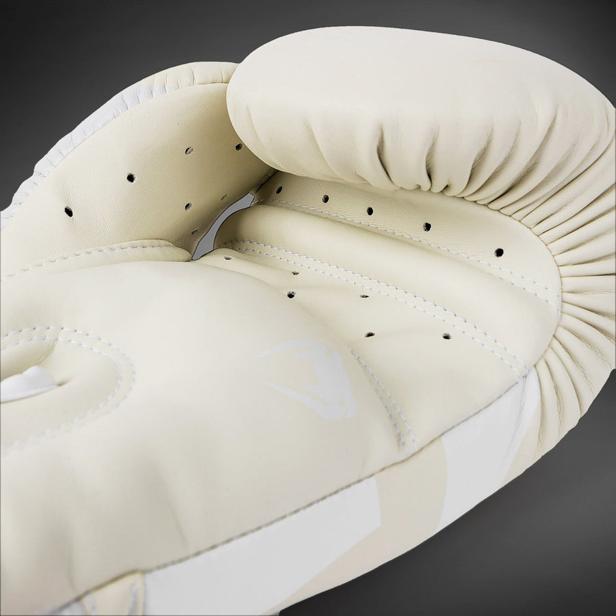 Venum Elite Boxing Gloves - White/Ivory — product view 6