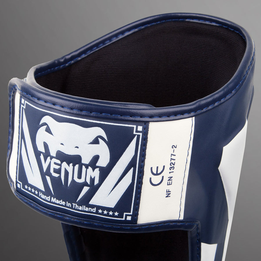 Venum Elite Standup Shin guards - White/Navy Blue — product view 3