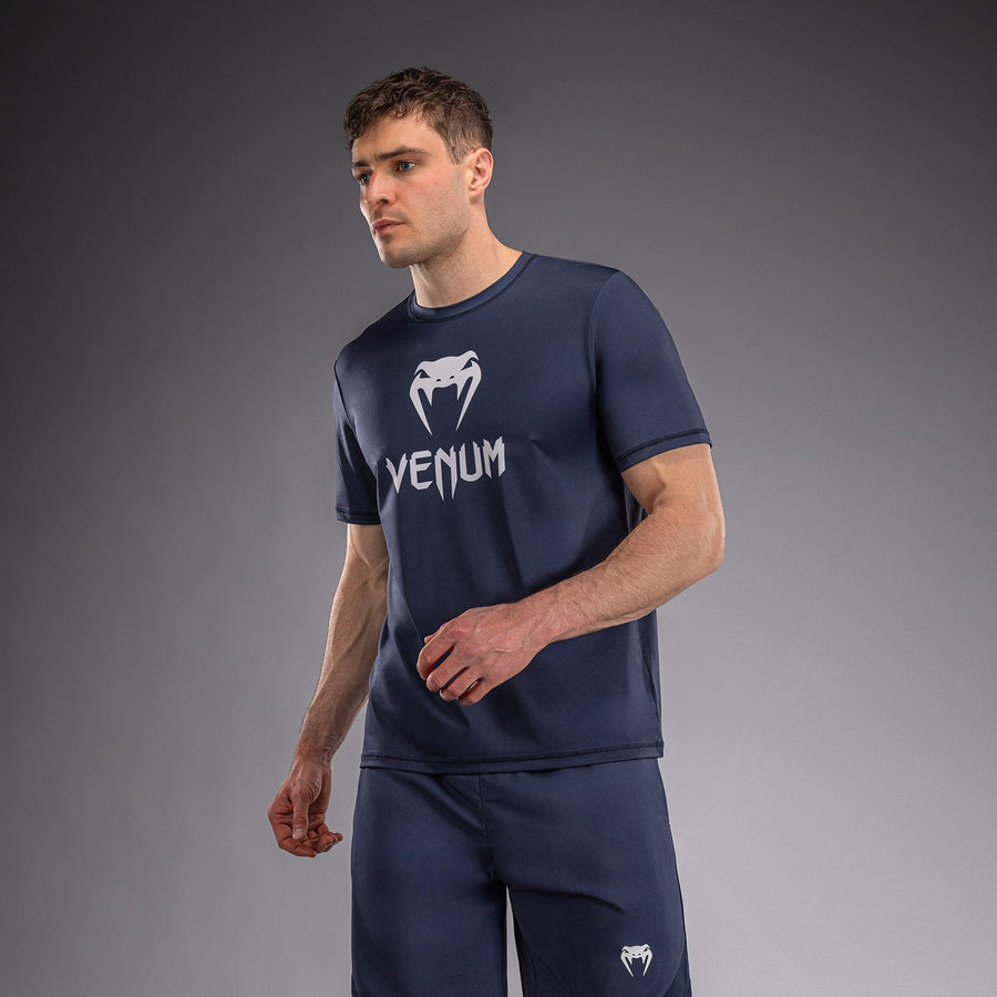 Venum Classic Dry Tech T-Shirt - Navy Blue/White
