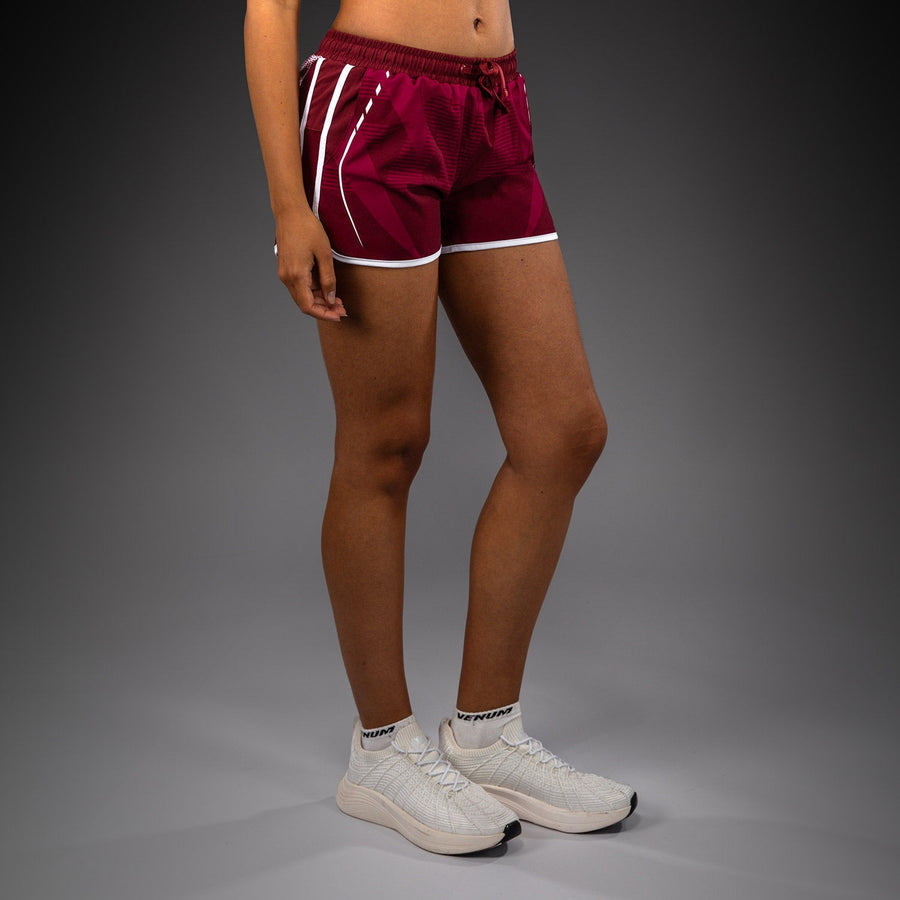 Venum Adrenaline Women's Training Shorts - Burgundy/ Pink — product view 2