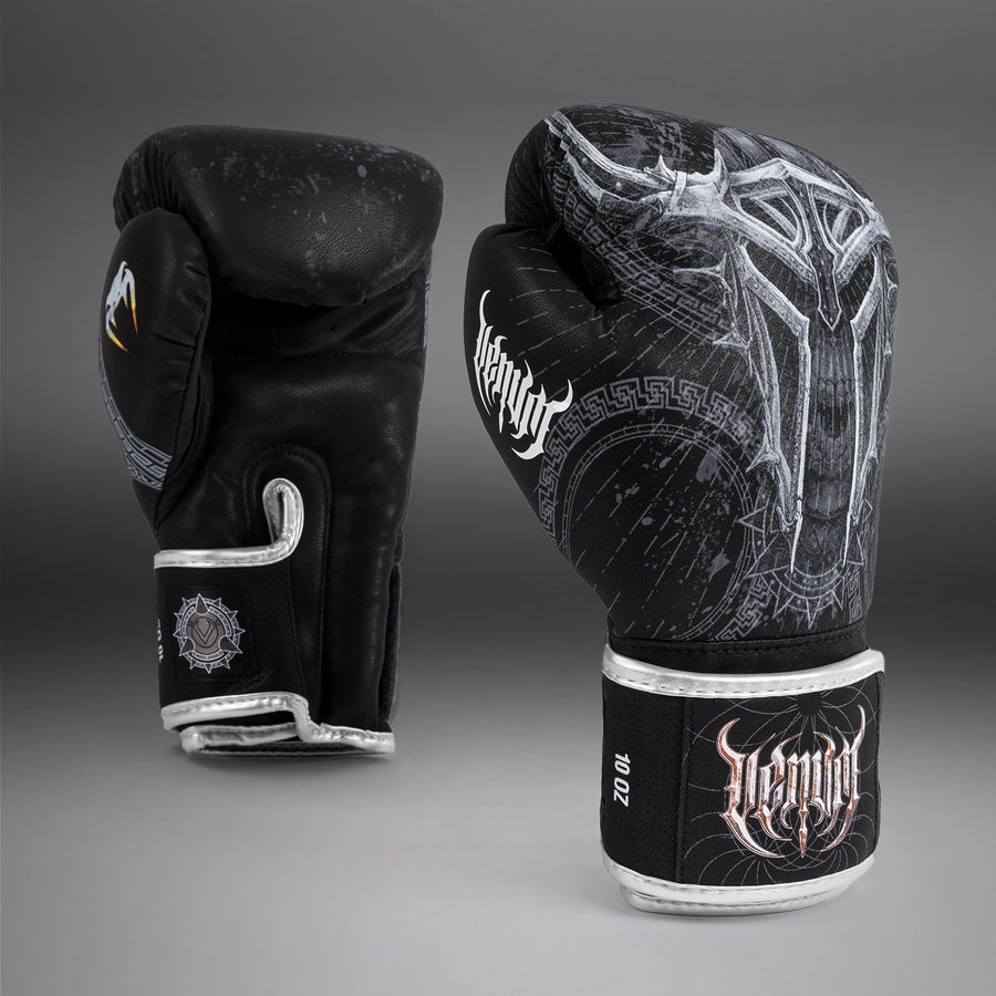 Venum Gladiator 5.0 Boxing Gloves - Black/Silver — product view 4