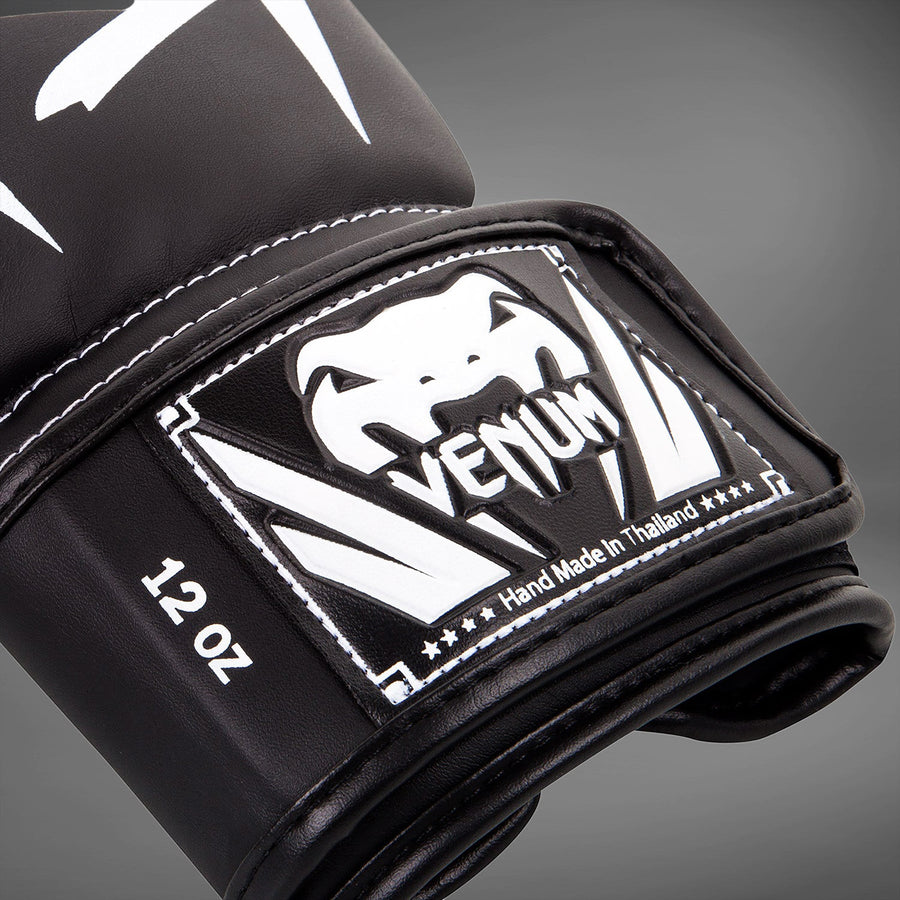 Venum Elite Boxing Gloves - Black/White — product view 4