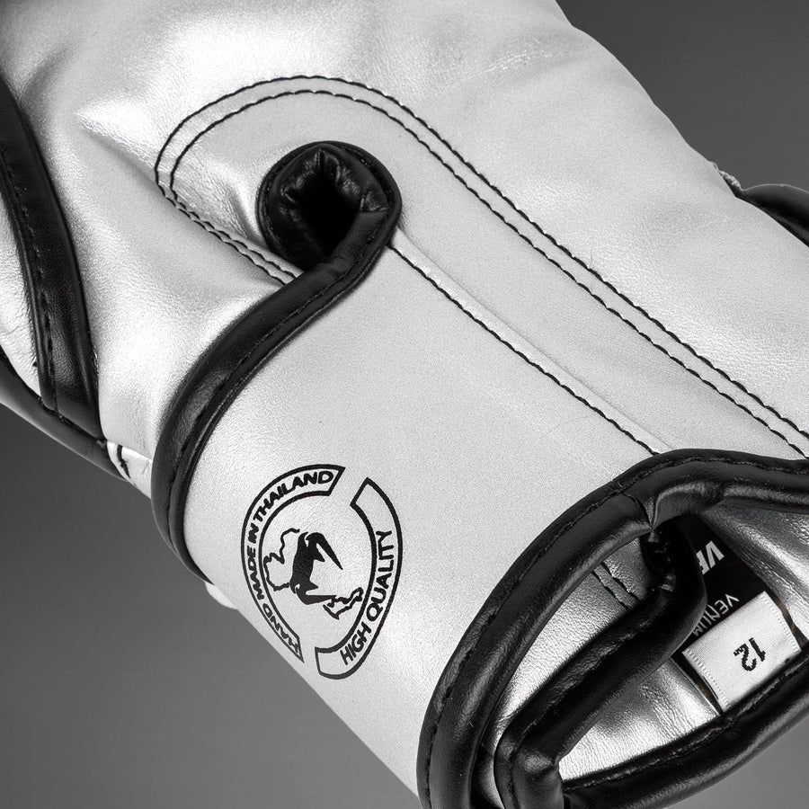 Venum Elite Boxing Gloves - Silver/Black — product view 7