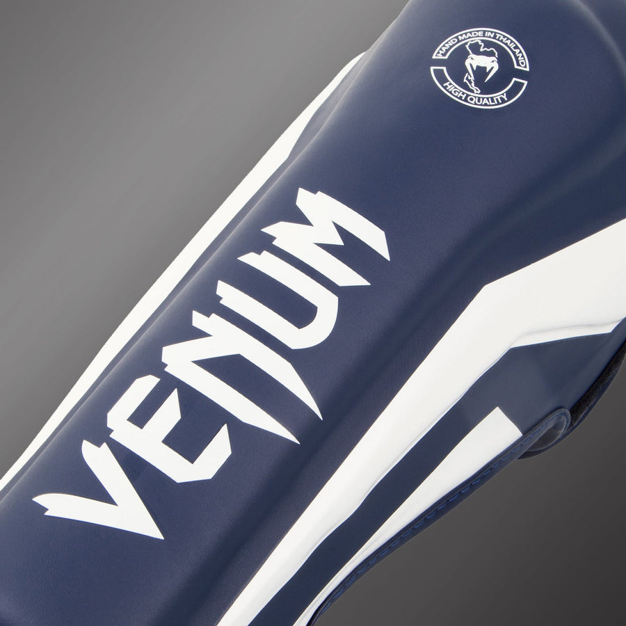 Venum Elite Standup Shin guards - White/Navy Blue — product view 2