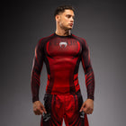 Venum Galactic 3.0 Long Sleeve Rashguard - Red/Silver