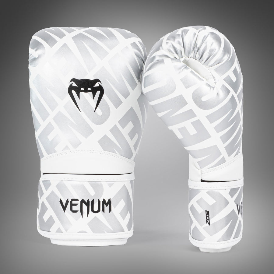 Venum Contender 1.5 XT Kids Boxing Gloves - White-Silver — product view 2