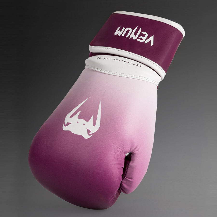Venum Iris Boxing Gloves - Plum/white — product view 4