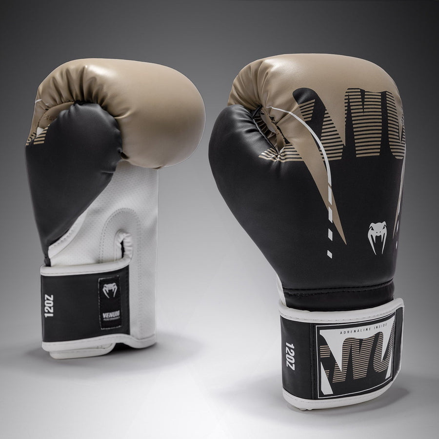 Venum Adrenaline Boxing Gloves - Black/Sand — product view 2