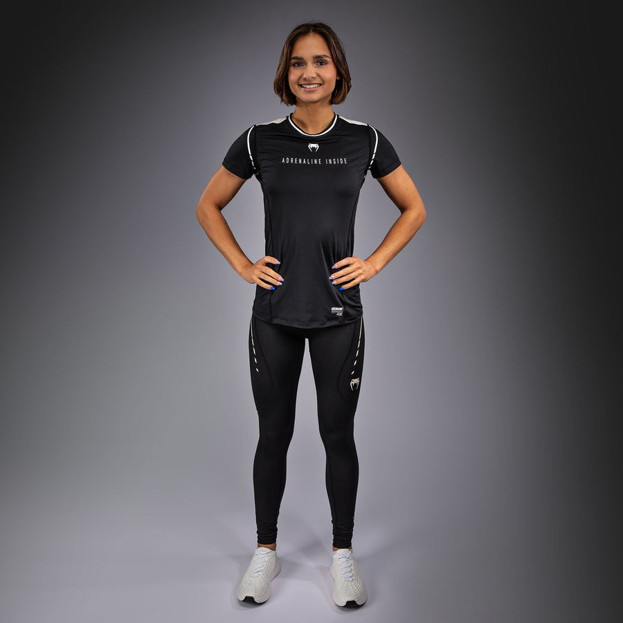 Venum Adrenaline Women's Dry-Tech T-Shirt - Black/ Ivory — product view 4