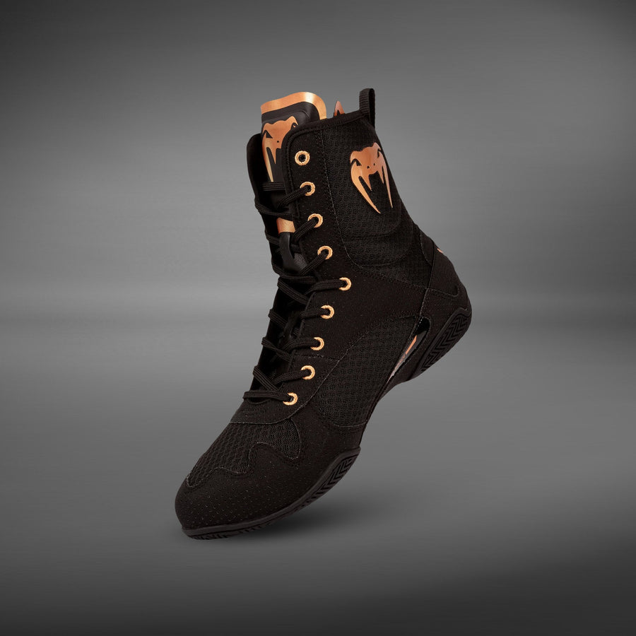 Venum Elite Boxing Shoes – Black/Bronze — product view 2