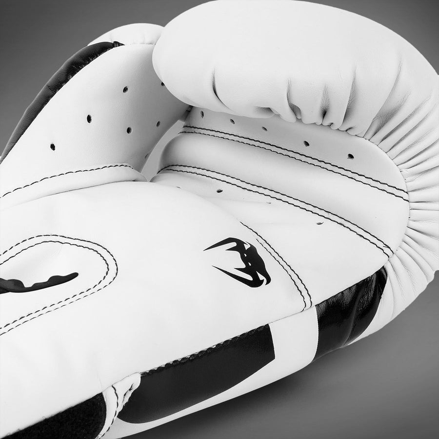 Venum Elite Boxing Gloves - White/Black — product view 3