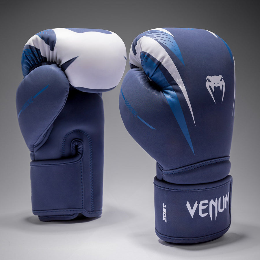 Venum Hurricane Boxing Gloves - Midnight Blue/ White — product view 2