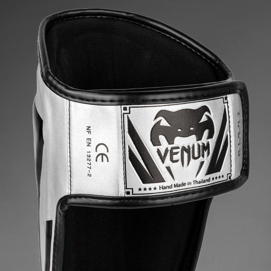 Venum Elite Standup Shinguards - Silver/Black — product view 5