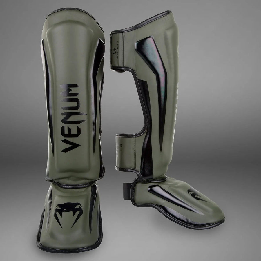 Venum Elite Standup Shin guards - Khaki/Black