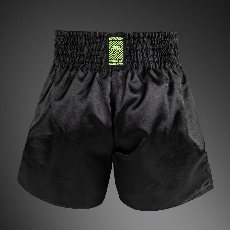 Venum Classic Evo Muay Thai Shorts - Black/ Neon Yellow — product view 4