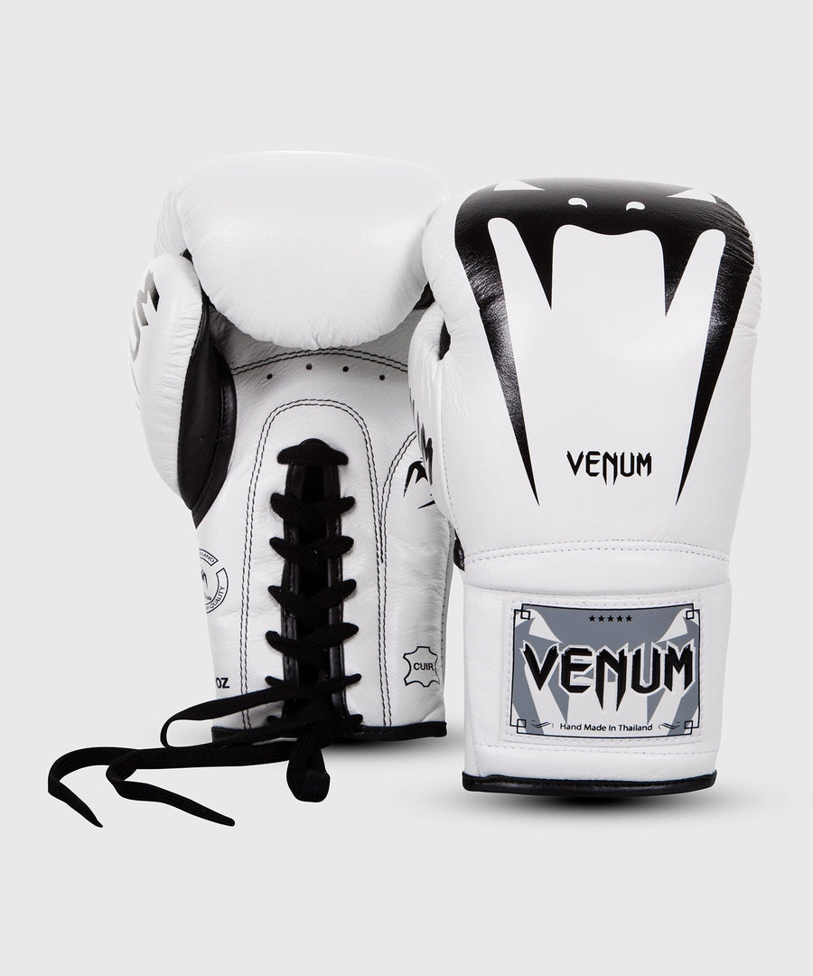 Venum Giant 3.0 Boxing Gloves - Nappa Leather - With Laces - White