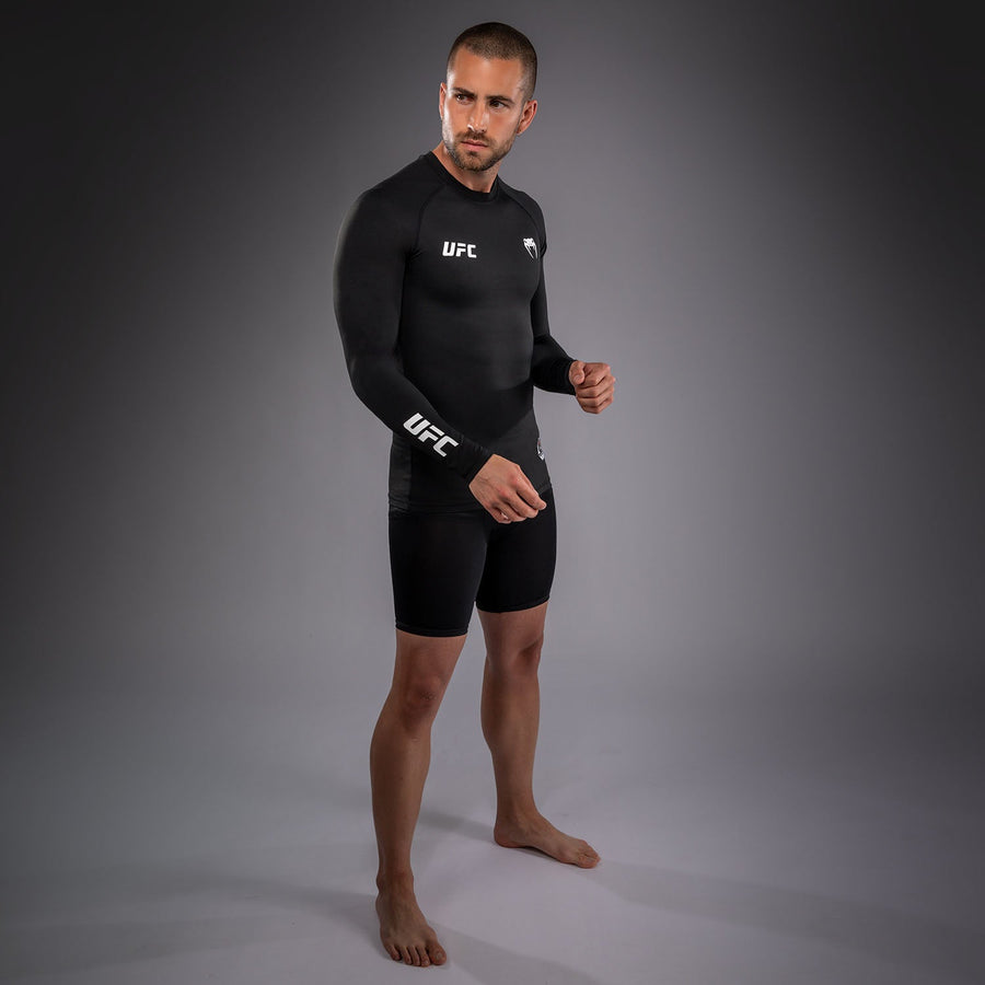 Venum UFC Unity by Venum Authentic Fight Week Men's Performance Long Sleeve Rashguard - Black - view 2