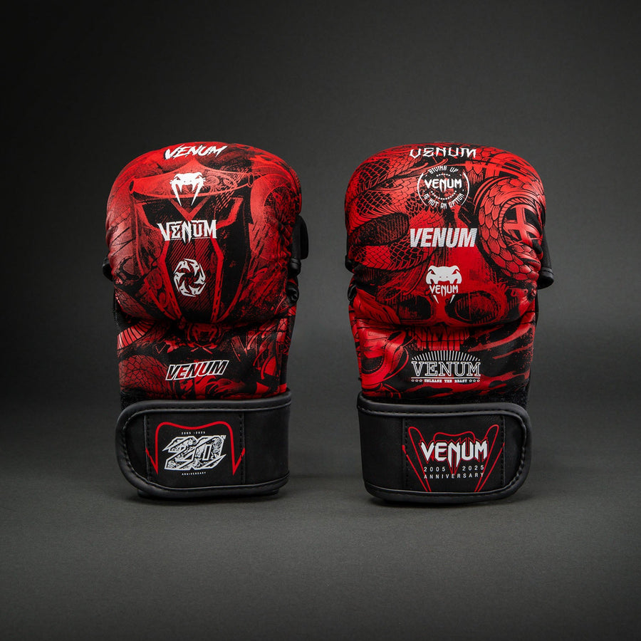 Venum 20th Anniversary Sparring Gloves - Black/Red — product view 3