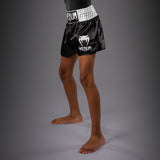 Venum Classic Muay Thai Shorts for Kids - Black/White — product view 3
