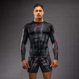 Venum Demon Long Sleeve Rashguard - Black/Grey