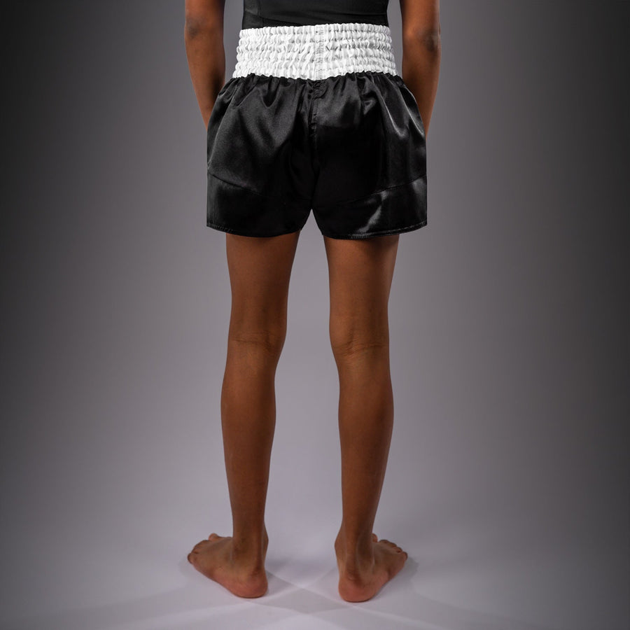 Venum Classic Muay Thai Shorts for Kids - Black/White — product view 4