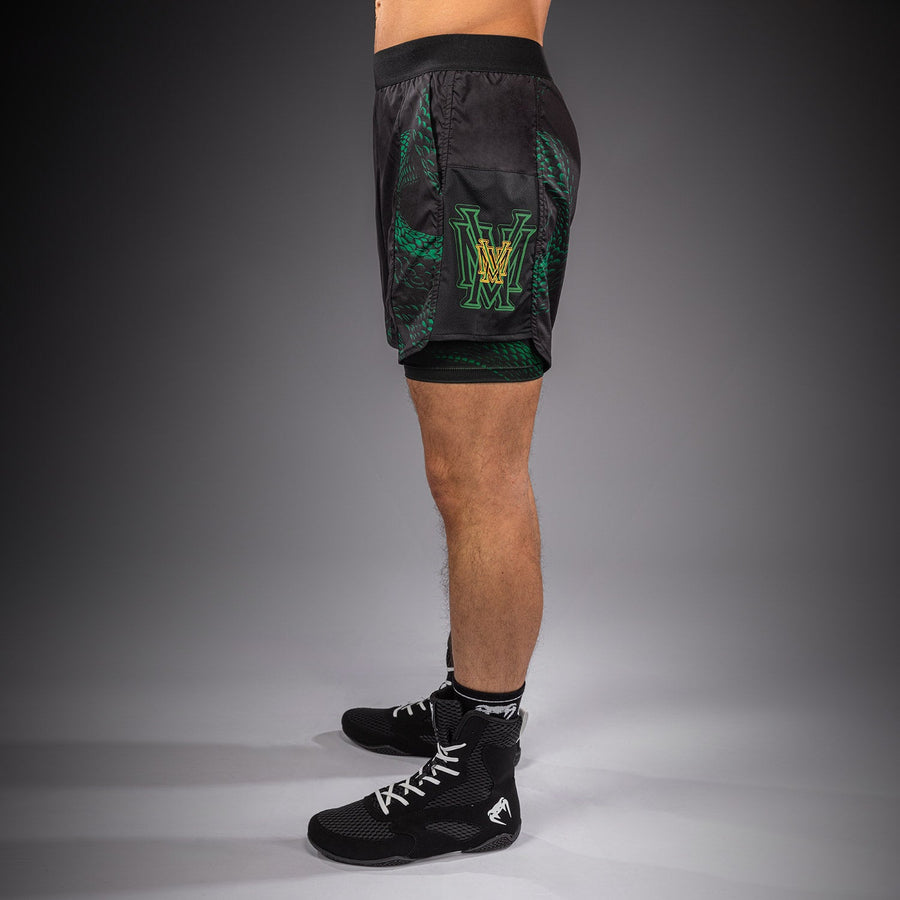Venum Matupa Training Shorts - Black/Green/Gold — product view 2