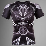 Venum Gladiator 3.0 Rashguard - Short Sleeves - Black/White