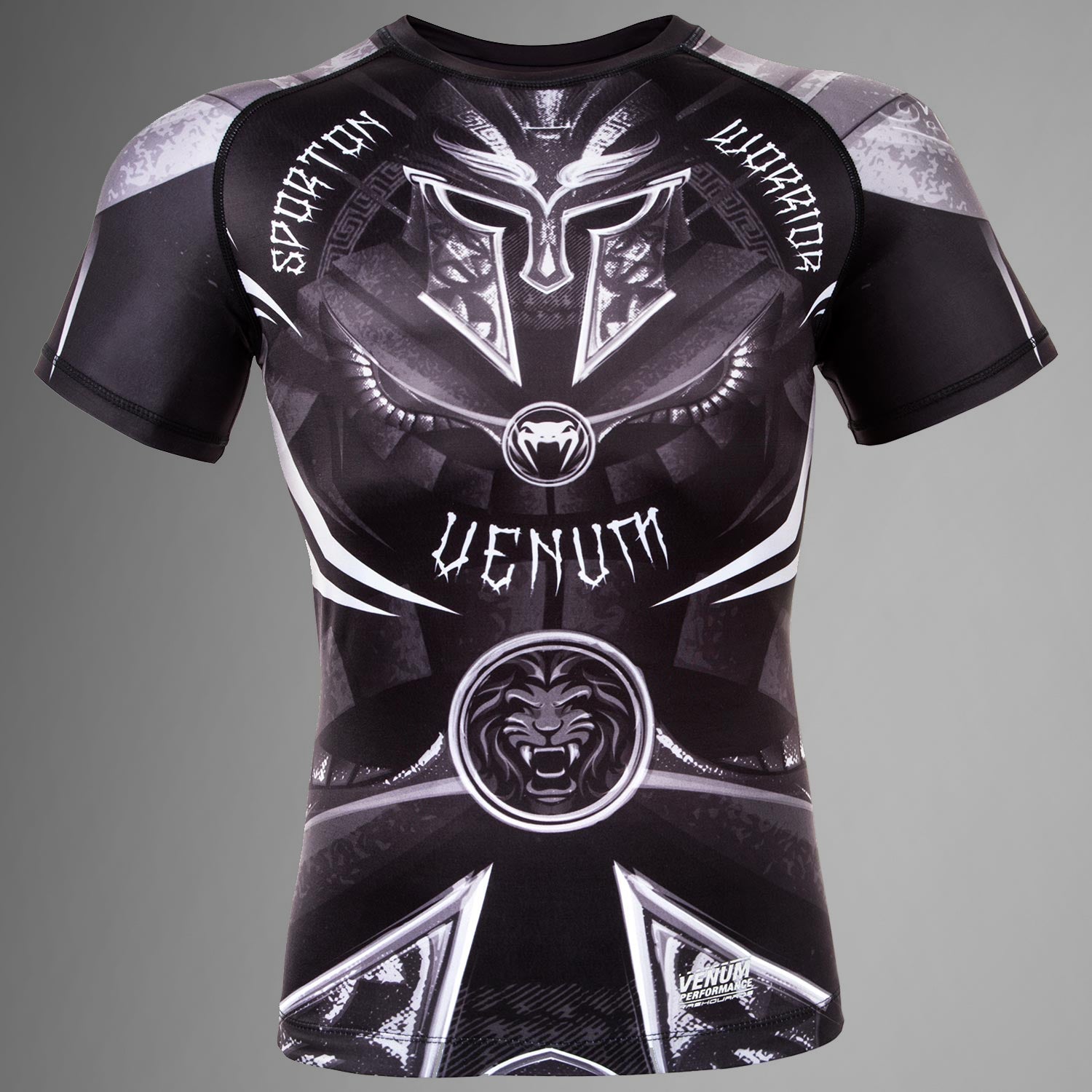 Venum Gladiator 3.0 Rashguard - Short Sleeves - Black/White