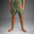 Venum Light Kids Fightshorts - Army Green/Orange