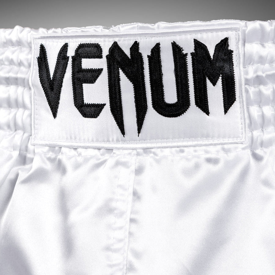 Venum Classic Muay Thai Shorts - White/Black — product view 4