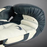 Venum Elite Boxing Gloves - White/Navy Blue — product view 5