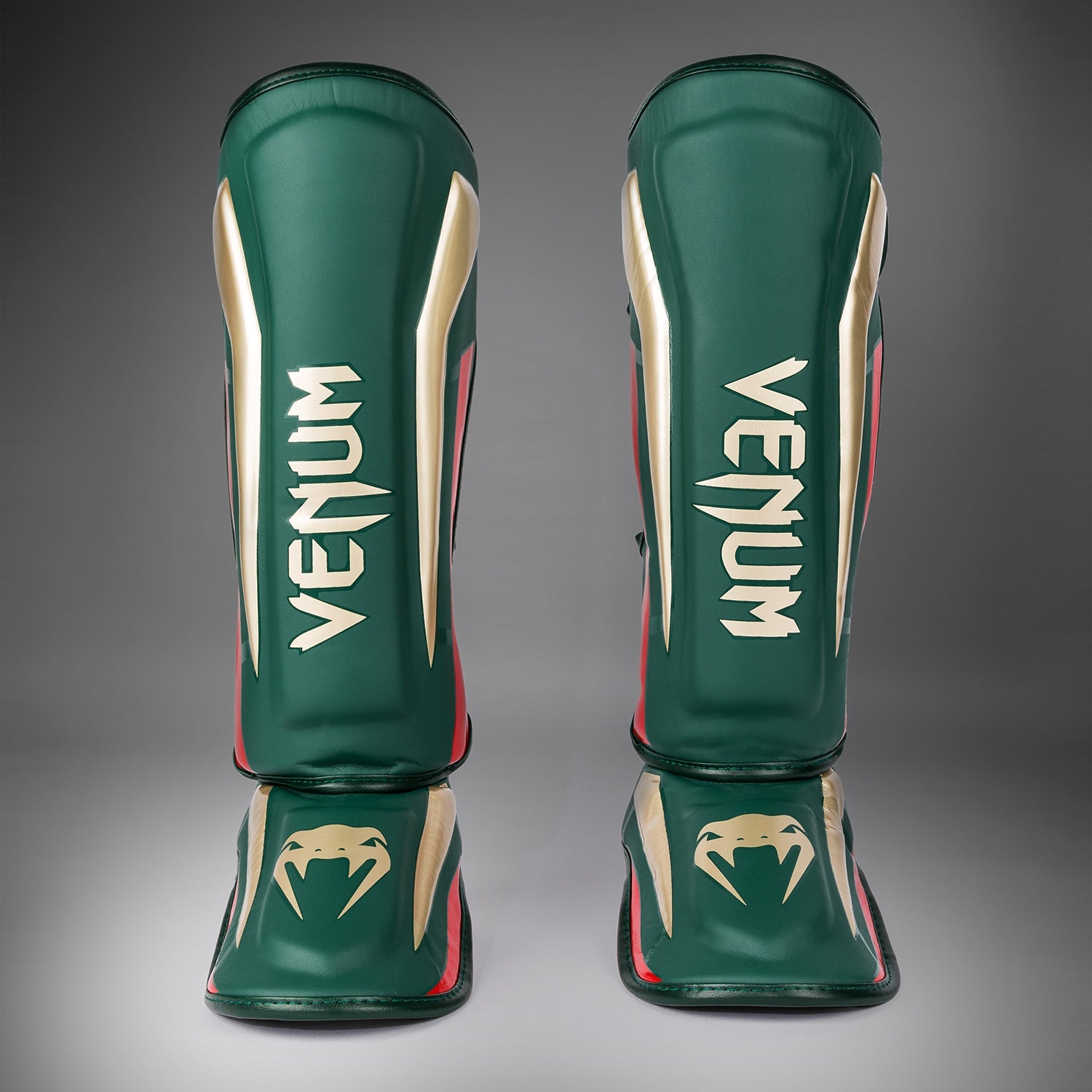 Venum Elite Shin Guards - Special Edition - Green