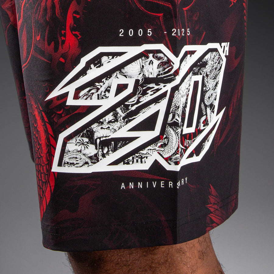 Venum 20th Anniversary Training Shorts - Black/Red — product view 5