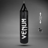 Venum Challenger Heavy bag + Ceiling Hook - Filled - 150cm - Black/White