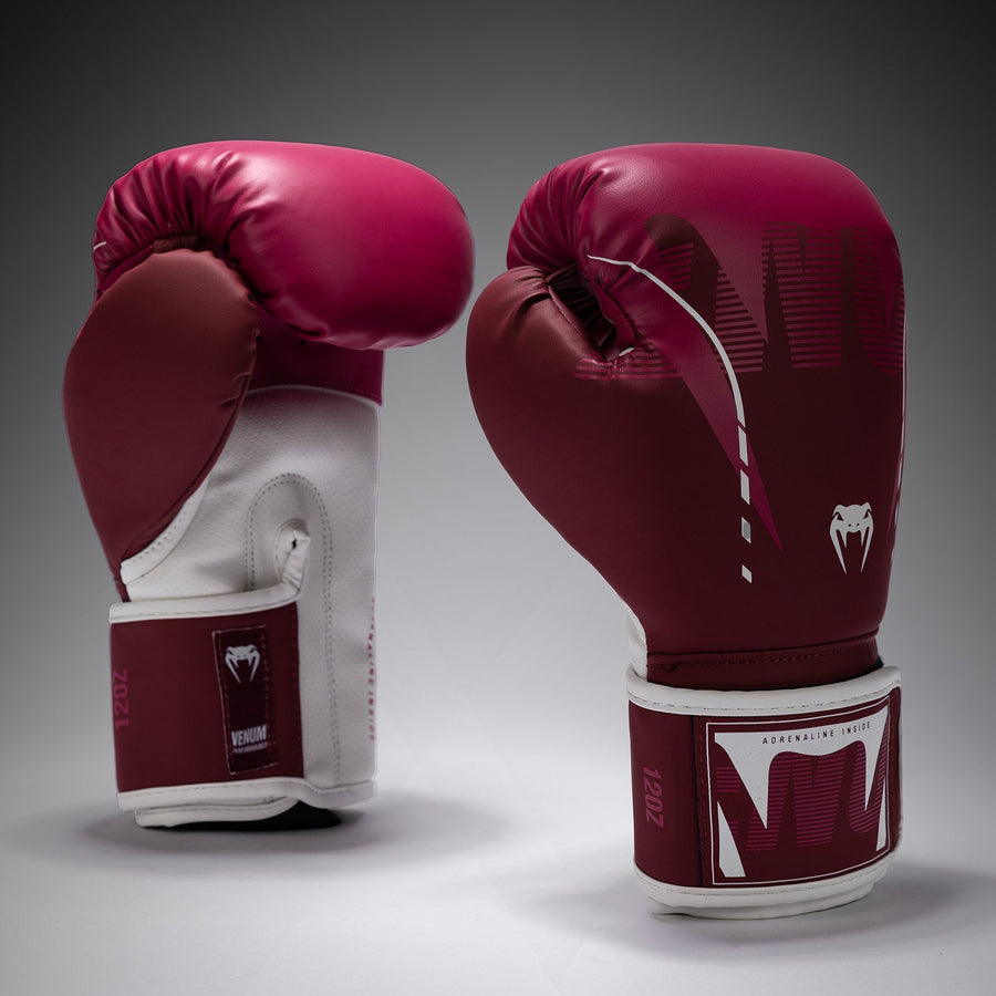 Venum Adrenaline Boxing Gloves – Burgundy/Pink — product view 2