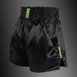 Venum Classic Evo Muay Thai Shorts - Black/ Neon Yellow — product view 3