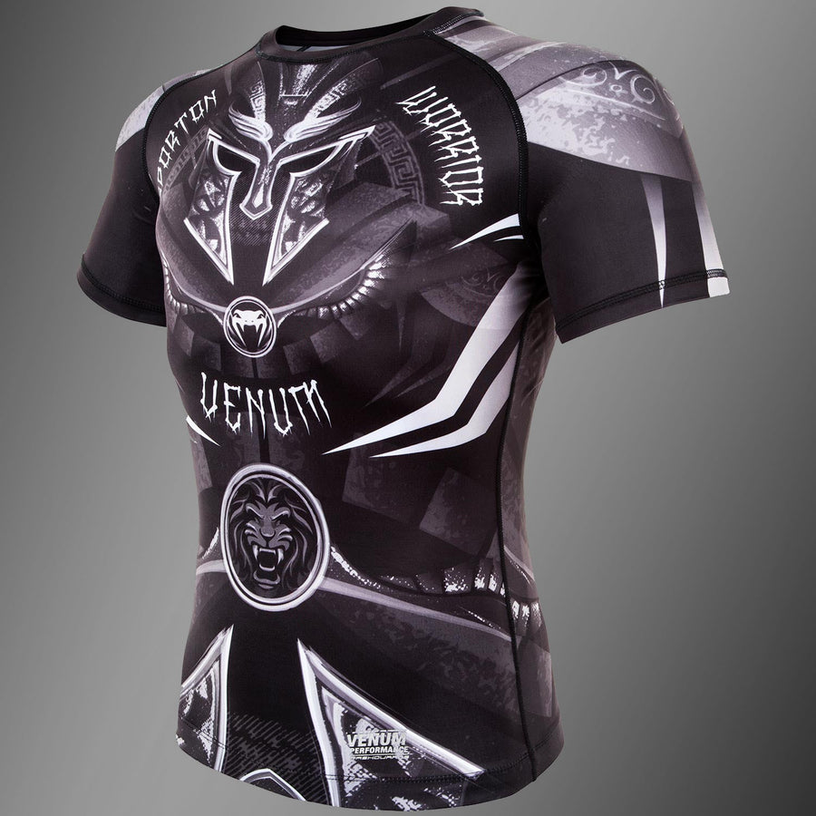 Venum Gladiator 3.0 Rashguard - Short Sleeves - Black/White — product view 2