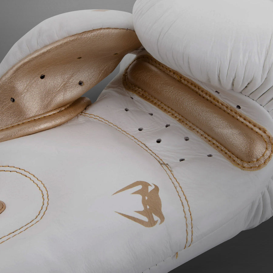 Venum Giant 3.0 Boxing Gloves - Nappa Leather - White/Gold — product view 4