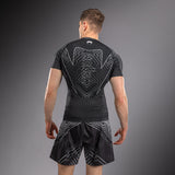 Venum Midnight Fury Short Sleeve Rashguard - Black/Grey/Silver — product view 4
