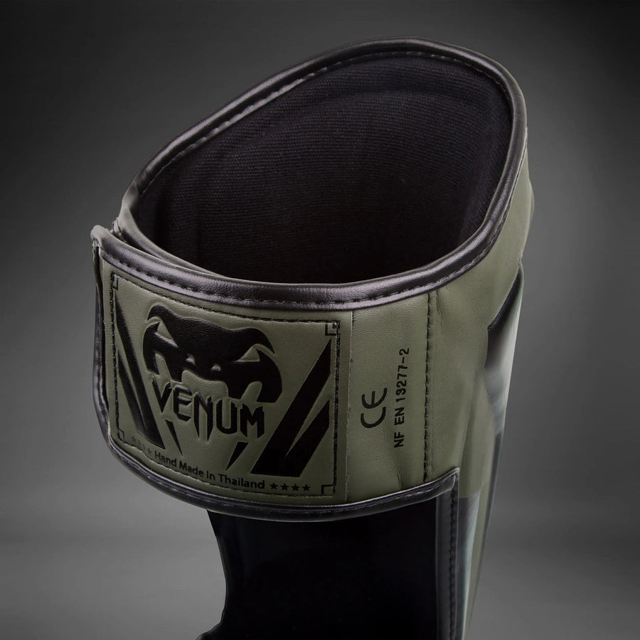 Venum Elite Standup Shin guards - Khaki/Black