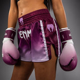 Venum Iris Muay Thai Shorts - Plum/white — product view 3