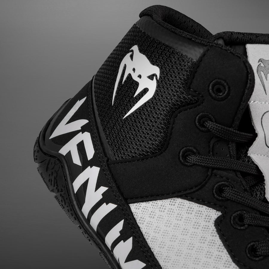 Venum Elite Wrestling Shoes - Black/White — product view 6