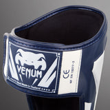 Venum Elite Standup Shin guards - White/Navy Blue — product view 3