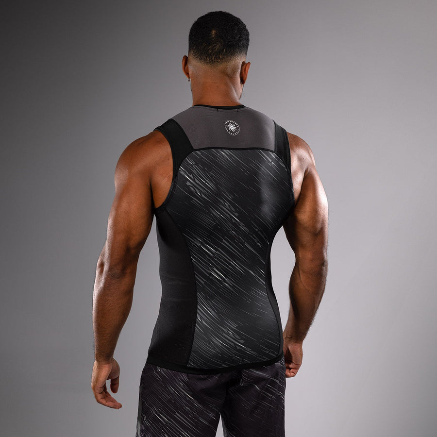 Venum Rapid Sleeveless Rashguard - Black/Storm Grey — product view 3